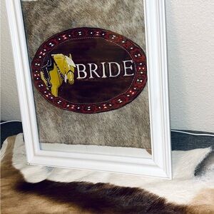 Custom leather tooled horse